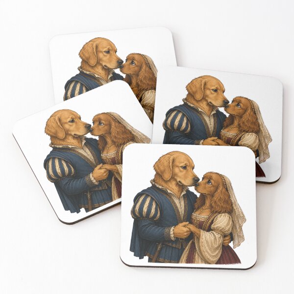 Item preview, Romeo and Juliet Dogs – Literary Love Story Illustration designed and sold by Caradestrella.