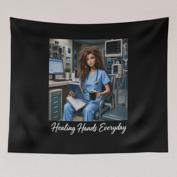 Item preview, Healing Hands Everyday Nurse Life Healthcare Hero Inspiration designed and sold by Crookedorbit ⭐⭐⭐⭐⭐ .