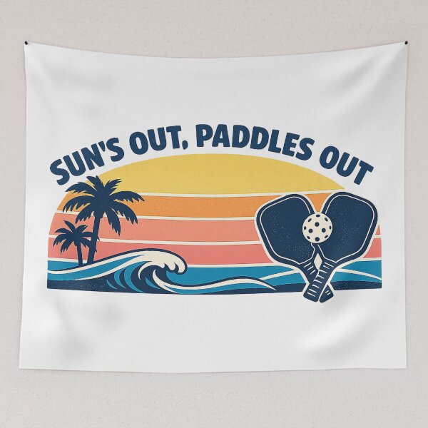 Item preview, Paddles & Palms Coastal Pickleball Shirt — Sun's Out Paddles Out designed and sold by Cool-M-Apparel.