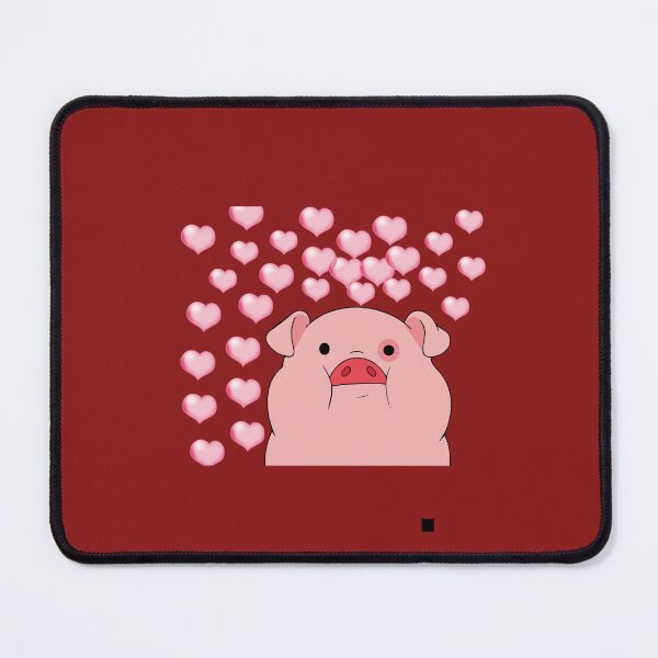 Item preview, Cute Pink Piglet Surrounded by Floating Hearts designed and sold by Creatby7030.
