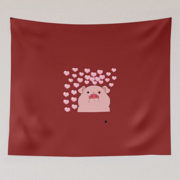 Item preview,  Cute Pink Piglet Surrounded by Floating Hearts designed and sold by Creatby7030.