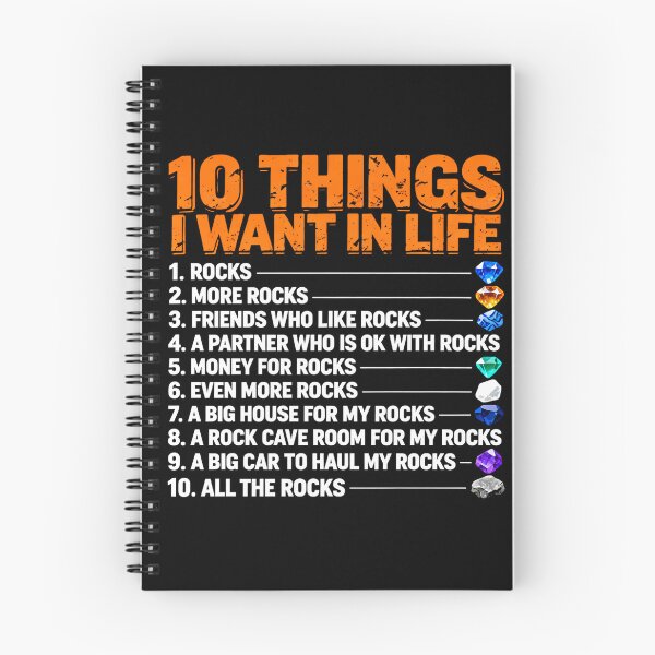 Item preview, 10 Things I Want In Life Funny Rockhound Crystal Collector Geology designed and sold by CutOutIdols.