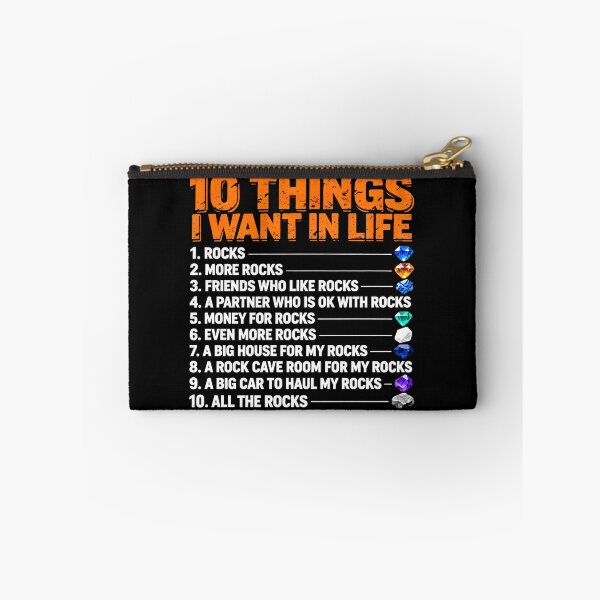 Item preview, 10 Things I Want In Life Funny Rockhound Crystal Collector Geology designed and sold by CutOutIdols.