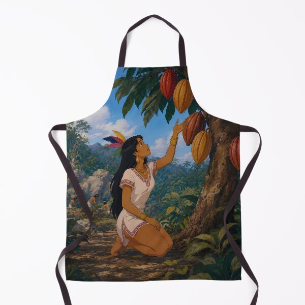 Item preview, Cacao Harvest Princess – Tropical Jungle Fantasy Art designed and sold by Hollow Moon Studios..