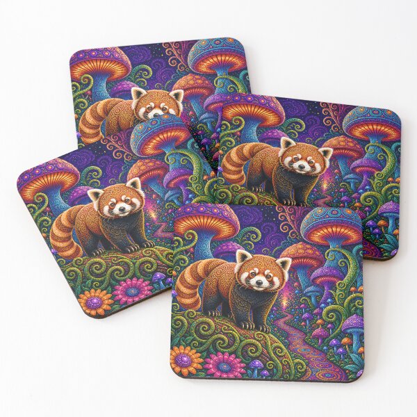 Item preview, Lab Visions 123: Red Panda Mushroom Forest designed and sold by The Psychedelic Anarchist.