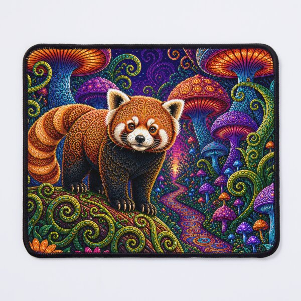 Item preview, Lab Visions 123: Red Panda Mushroom Forest designed and sold by The Psychedelic Anarchist.