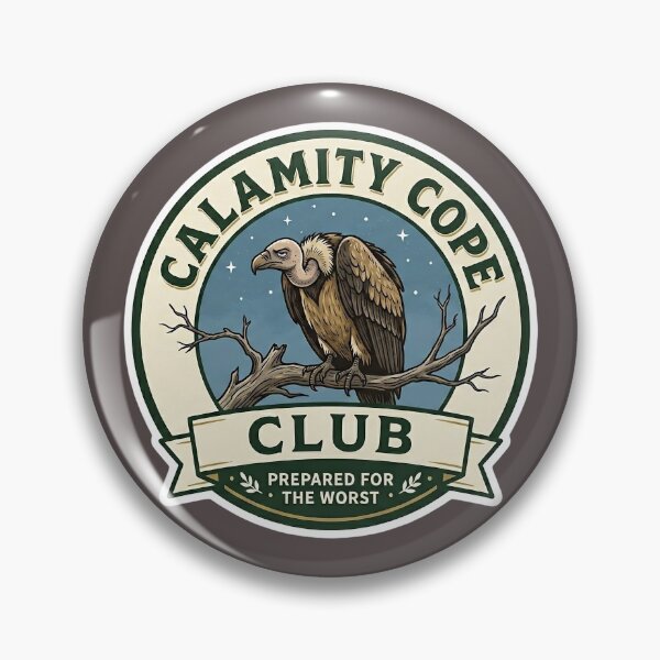 Item preview, Calamity Cope Club Vulture Shirt - Prepared For The Worst Doom Humour Design  designed and sold by Halejo68.