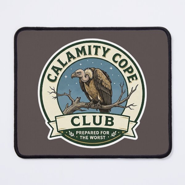 Item preview, Calamity Cope Club Vulture Shirt - Prepared For The Worst Doom Humour Design designed and sold by Halejo68.