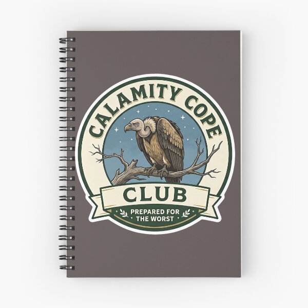 Item preview, Calamity Cope Club Vulture Shirt - Prepared For The Worst Doom Humour Design  designed and sold by Halejo68.