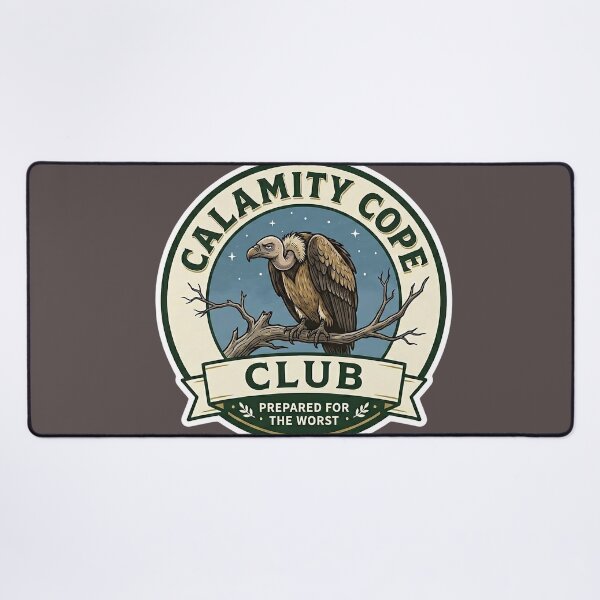 Item preview, Calamity Cope Club Vulture Shirt - Prepared For The Worst Doom Humour Design designed and sold by Halejo68.