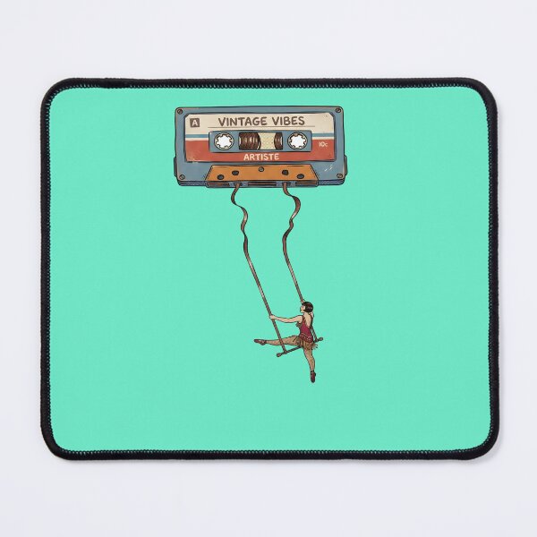 Item preview, Vintage Vibes Cassette Swing – Retro Music & Circus Aesthetic T-Shirt Design designed and sold by saamessart.