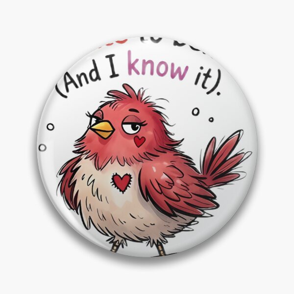 Item preview, Too Cute to Behave – Sassy Red Bird designed and sold by kitastylish.