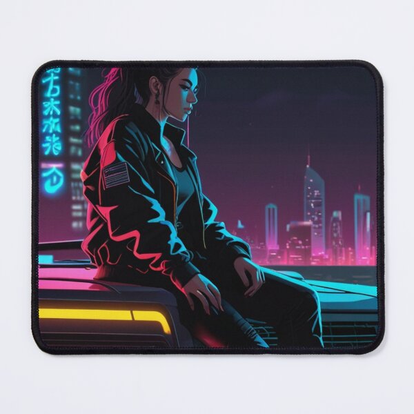 Item preview, Cyberpunk Anime Girl Techwear Poster | Dark Cyberpunk Anime Design designed and sold by Joy-boy-op.