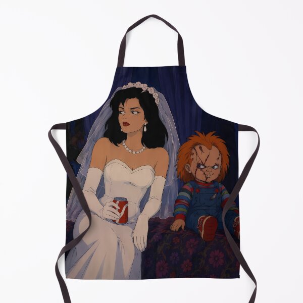 Item preview, Horror Bride & Killer Doll – Dark Retro Horror Art designed and sold by Hollow Moon Studios..