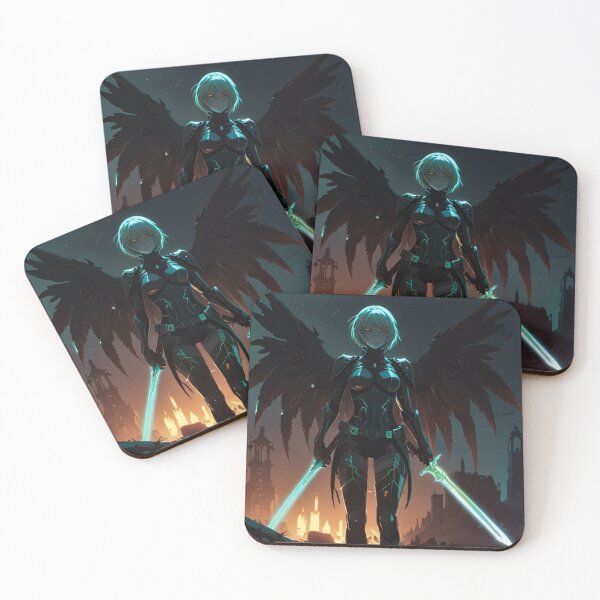 Item preview, Dark Dark Futuristic Anime Warrior | Anime Cyberpunk Artwork designed and sold by Joy-boy-op.