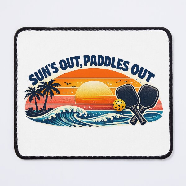 Item preview, Summer League Retro Pickleball Shirt — Sun's Out Paddles Out designed and sold by Cool-M-Apparel.