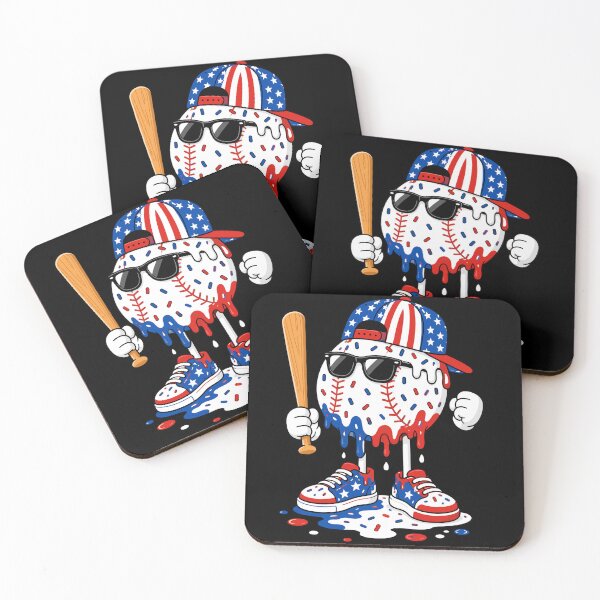 Item preview, Funny Patriotic Baseball USA Flag Fourth July Sports designed and sold by Crookedorbit.