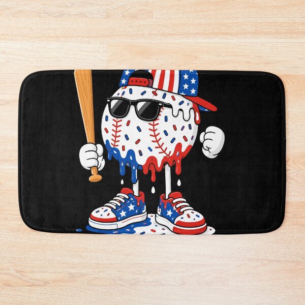 Item preview, Funny Patriotic Baseball USA Flag Fourth July Sports designed and sold by Crookedorbit.