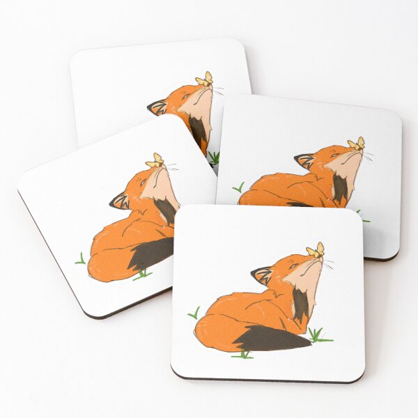 Item preview, Curious Fox and Butterfly designed and sold by Lemorettt -shop.