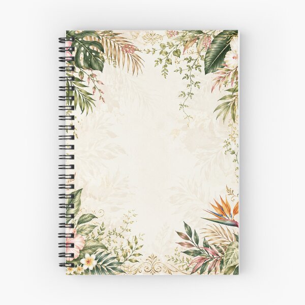 Item preview, Elegant Tropical Floral Border Frame Design designed and sold by NaphDesigns.