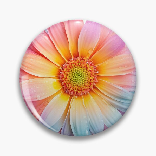 Item preview, Rainbow Pastel Daisy Flower Colorful Summer Floral Pride Watercolor designed and sold by M1144.