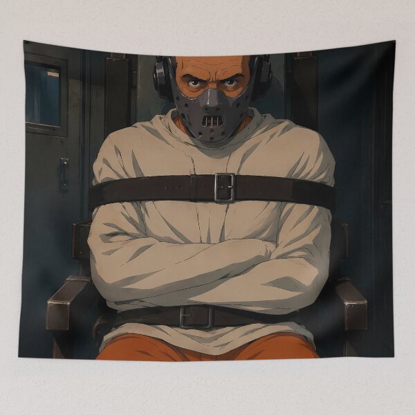 Item preview, Insane Asylum Horror Portrait – Dark Psychological Thriller Art designed and sold by  Hollow Moon Studios..