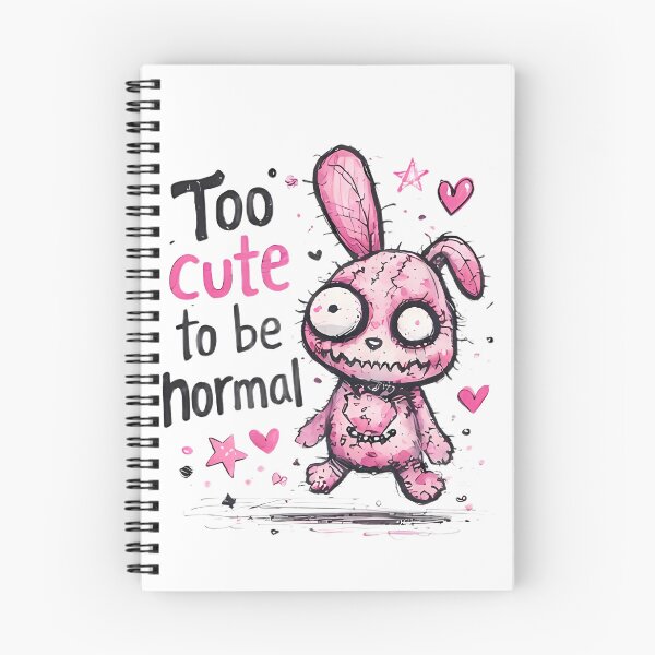 Item preview, Too Cute to Be Normal – Creepy Pink Bunny designed and sold by kitastylish.