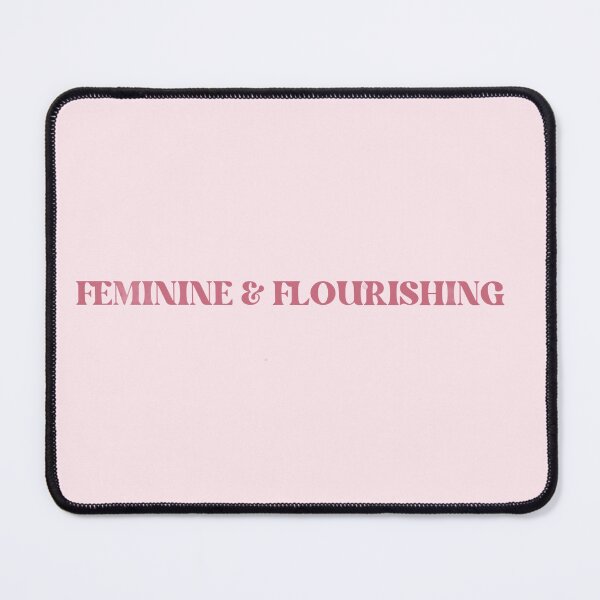 Item preview, Feminine & Flourishing – Pink Typography Art designed and sold by KleanGirlAesthetics.