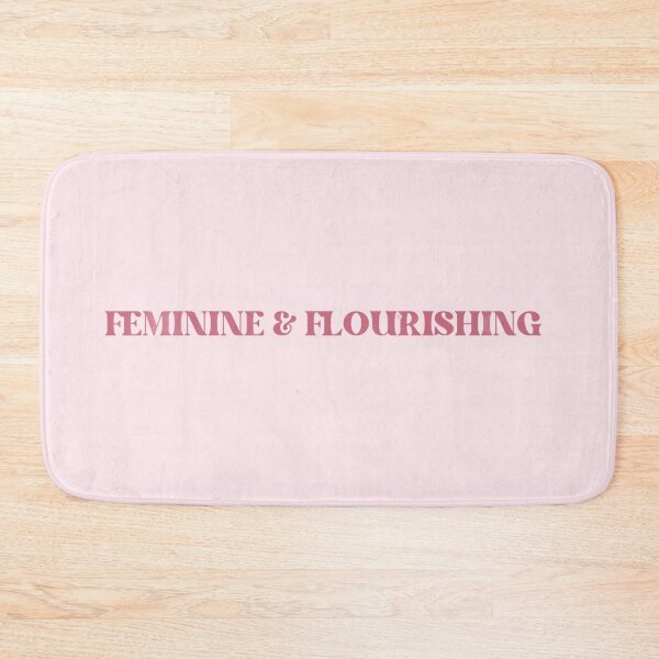 Item preview, Feminine & Flourishing – Pink Typography Art designed and sold by KleanGirlAesthetics.