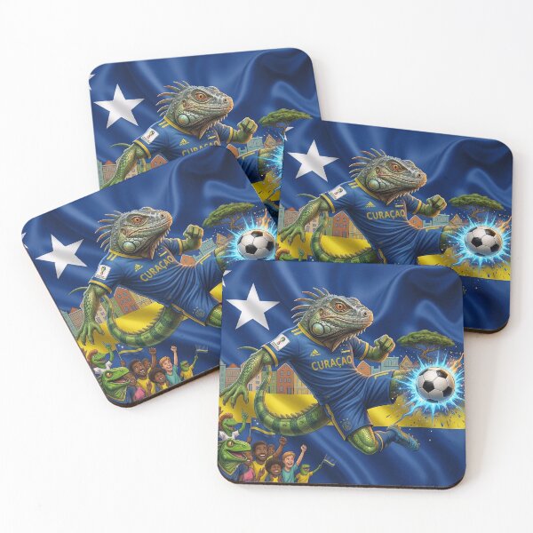 Item preview, Curaçao Iguana Soccer Champion | Caribbean Football Mascot Art | Tropical Island Fan Design designed and sold by internlvisions.