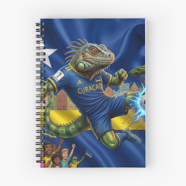 Item preview, Curaçao Iguana Soccer Champion | Caribbean Football Mascot Art | Tropical Island Fan Design designed and sold by internlvisions.