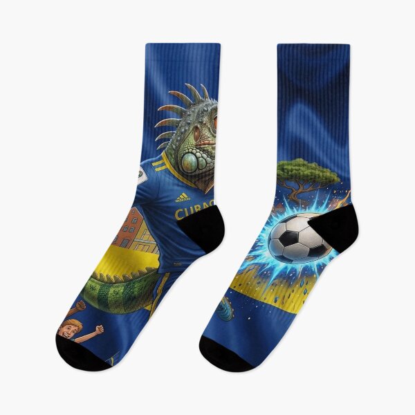 Item preview, Curaçao Iguana Soccer Champion | Caribbean Football Mascot Art | Tropical Island Fan Design designed and sold by internlvisions.
