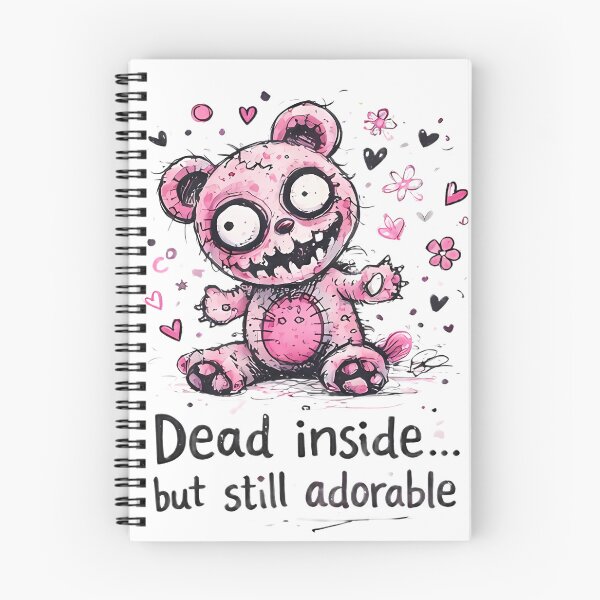 Item preview, Dead Inside... But Still Adorable – Creepy Pink Bear designed and sold by kitastylish.