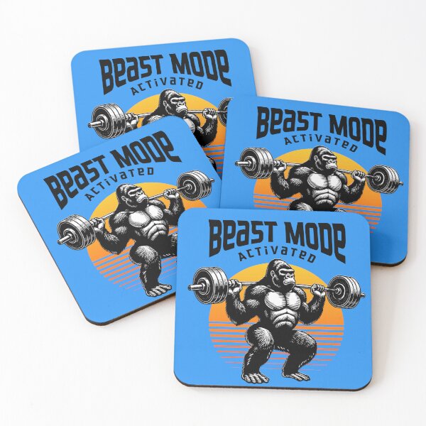 Item preview, Beast Mode Gorilla Weightlifting Gym Fitness Retro Design designed and sold by Sachie's Studio.