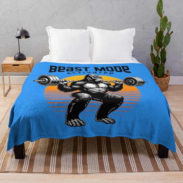 Item preview, Beast Mode Gorilla Weightlifting Gym Fitness Retro Design designed and sold by Sachie's Studio.