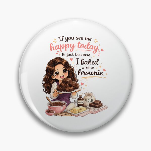 Item preview, If You See Me Happy Today (I Baked a Nice Brownie) designed and sold by thecookiegallery.