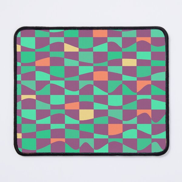 Item preview, Iconic Meditation Grid in Eggplant, Green, Coral and Yellow designed and sold by Deutschic.