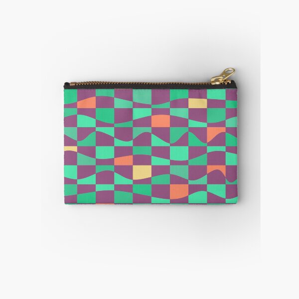 Item preview, Iconic Meditation Grid in Eggplant, Green, Coral and Yellow designed and sold by Deutschic.