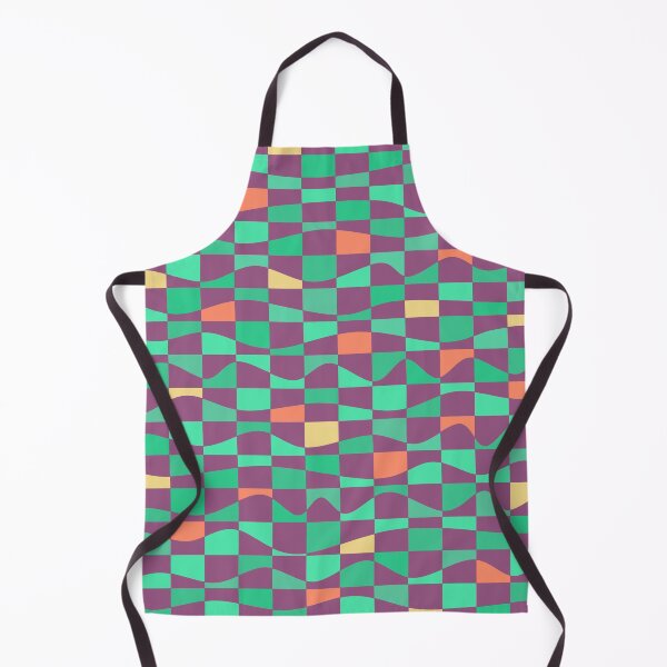 Item preview, Iconic Meditation Grid in Eggplant, Green, Coral and Yellow designed and sold by Deutschic.