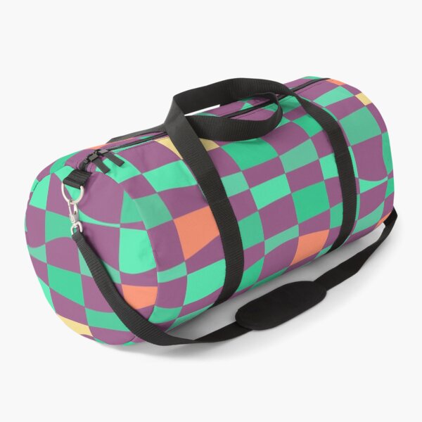 Item preview, Iconic Meditation Grid in Eggplant, Green, Coral and Yellow designed and sold by Deutschic.