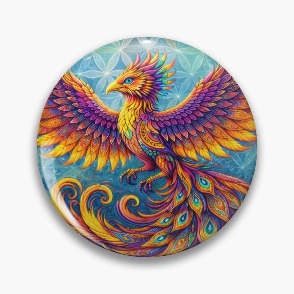 Item preview, Lab Visions 120: Phoenix Rising Sacred Geometry Fire Bird designed and sold by The Psychedelic Anarchist.