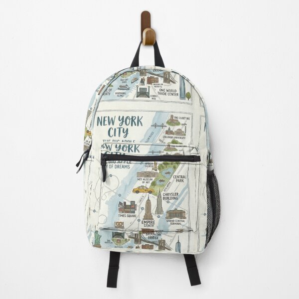 Item preview, New York City Adventure Map - Watercolor Travel Poster designed and sold by ElartedeNoel.