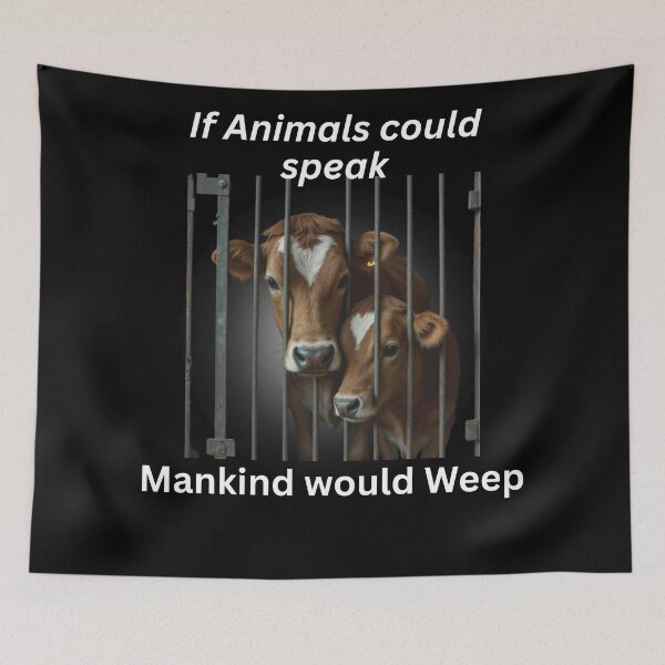 Item preview, Bold vegan and animal rights protest design designed and sold by VoiceForAnimals.