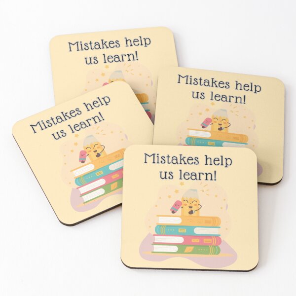 Item preview, “Mistakes help us learn.” | Books and Pencil | designed and sold by Grixel's Paang Gala Shop.
