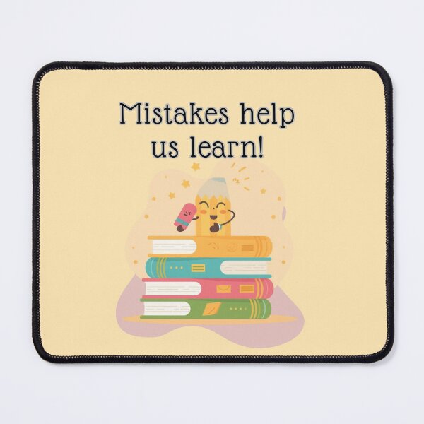 Item preview, “Mistakes help us learn.” | Books and Pencil | designed and sold by Grixel's Paang Gala Shop.