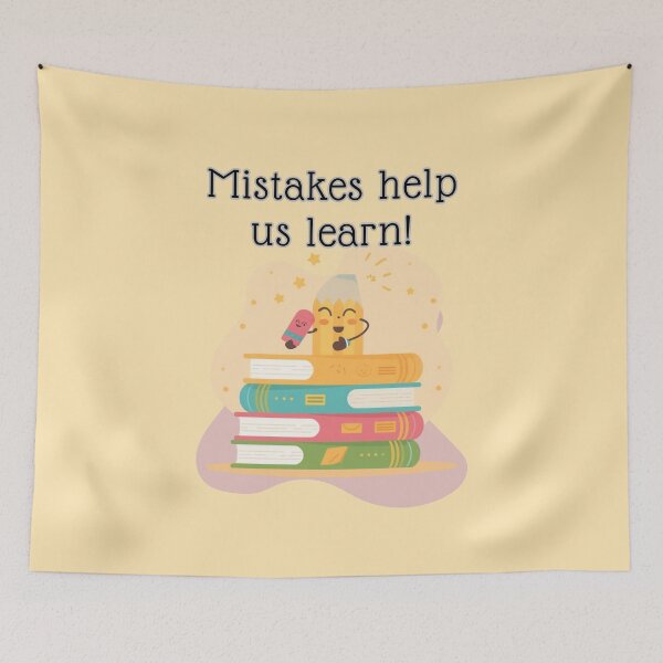 Item preview, “Mistakes help us learn.” | Books and Pencil | designed and sold by Grixel's Paang Gala Shop.