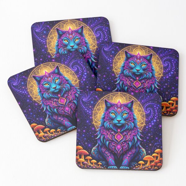 Item preview, Lab Visions 119: Mandala Cat Neon Psychedelic Cat designed and sold by The Psychedelic Anarchist.