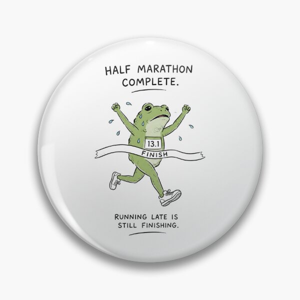 Item preview, Exhausted Frog Half Marathon Finisher Funny Running Quote designed and sold by bosamji.