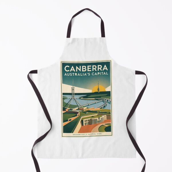 Item preview, Canberra Australia Modernist Architecture Travel Poster designed and sold by ElartedeNoel.