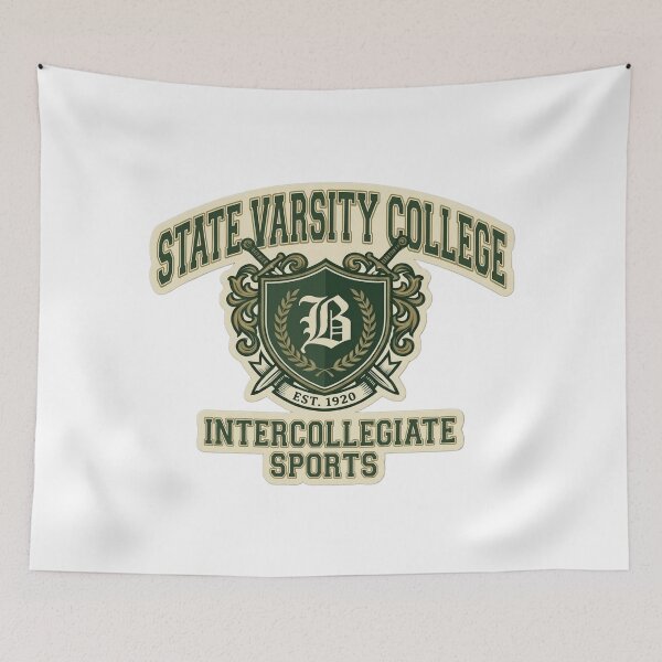 Item preview, Vintage State Varsity College Crest - Retro Dark Academia Sports Emblem designed and sold by Fatomfatom.